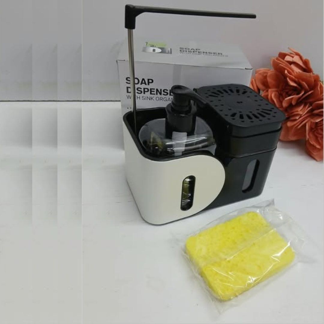 Hand and Dish Soap Dispenser Set with Sponge