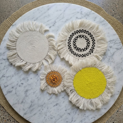 Handcrafted Sisal Mats for Wall Decor and Table Settings