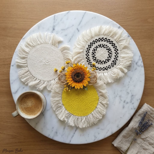 Handcrafted Sisal Mats for Wall Decor and Table Settings