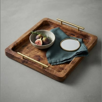 Handcrafted Wooden Serving Tray
