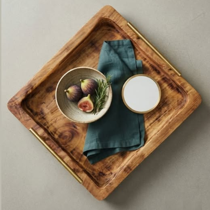 Handcrafted Wooden Serving Tray