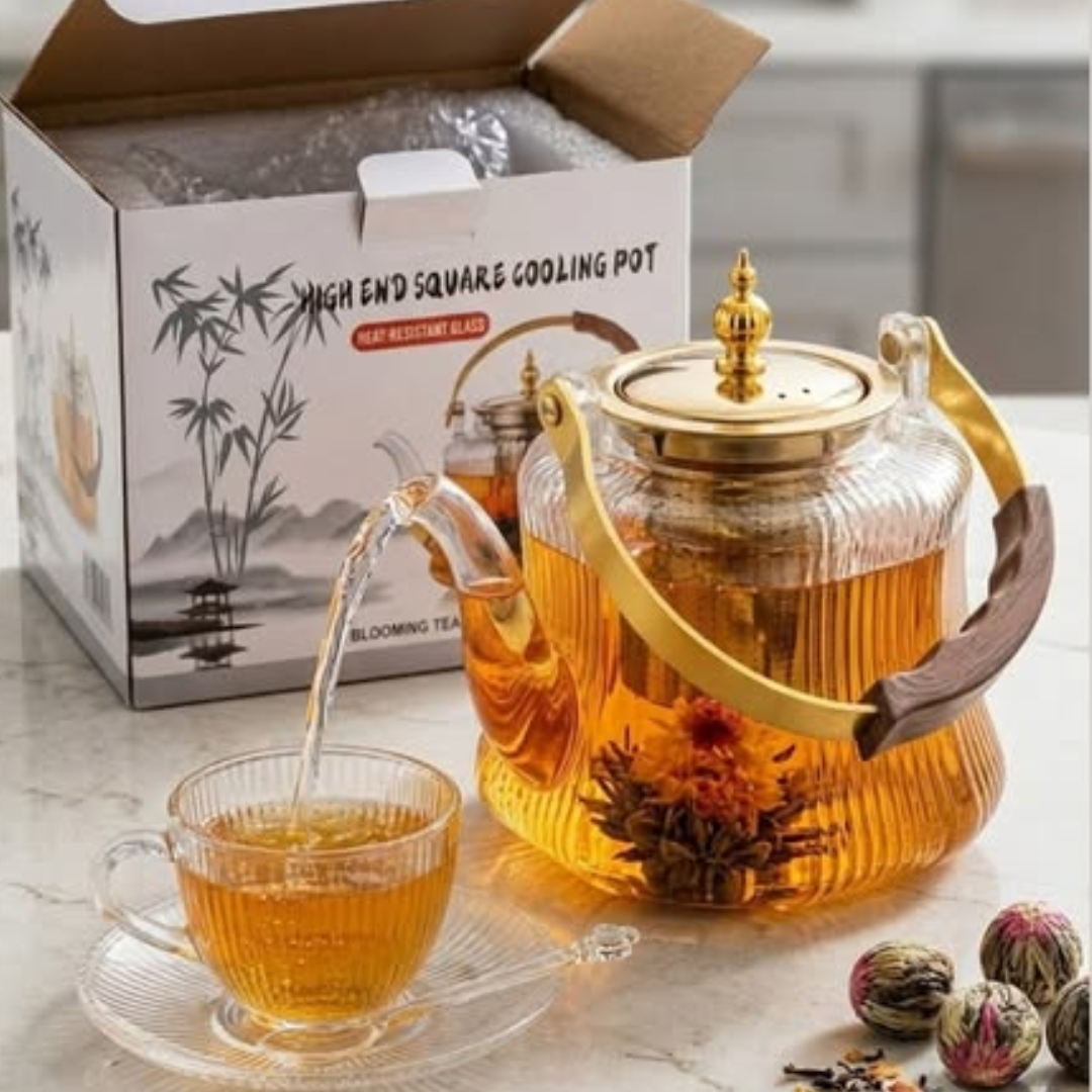 Heat Resistant Glass Teapot (1.2L)