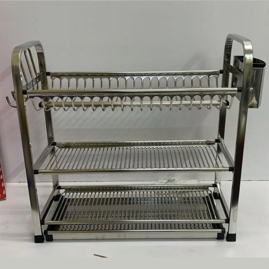 Heavy Duty Kitchen 3-Tier Aluminum Dish Rack