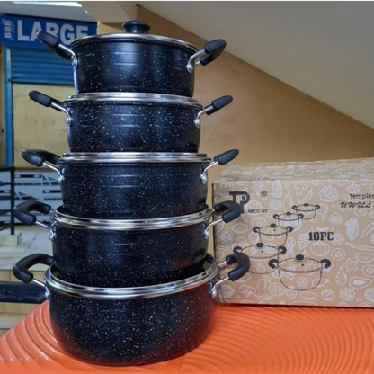Jamespot 10pcs granite cookware set