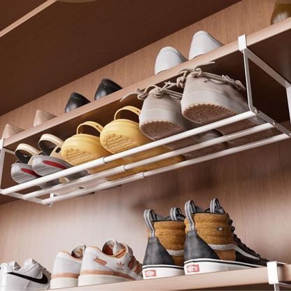 White Large capacity under the shelf storage rack
