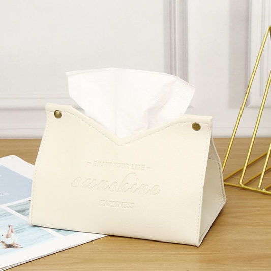 Leather Tissue Box and Serviette Holder