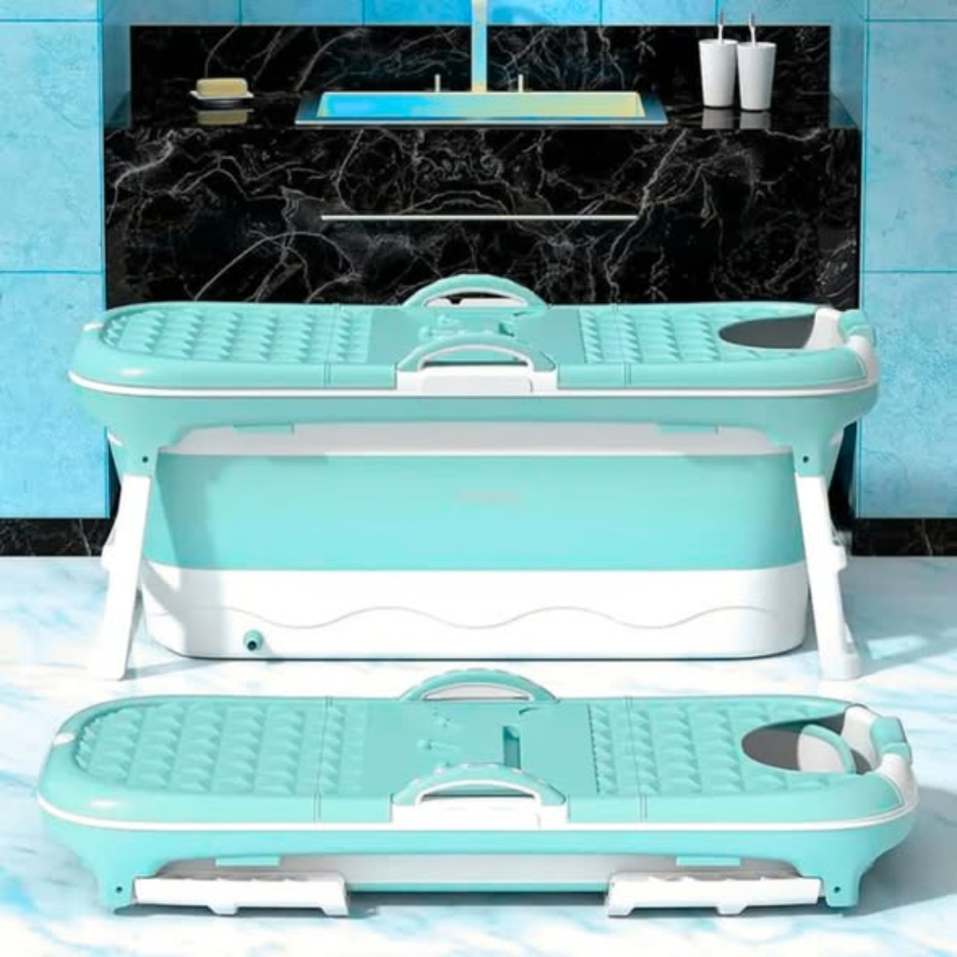 Light Blue Portable Foldable Bathtub 