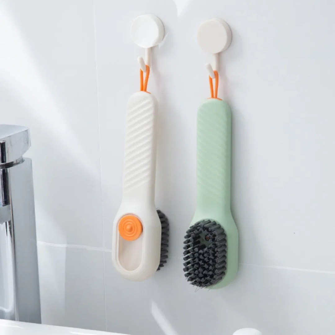 Long handle shoe brush cleaner