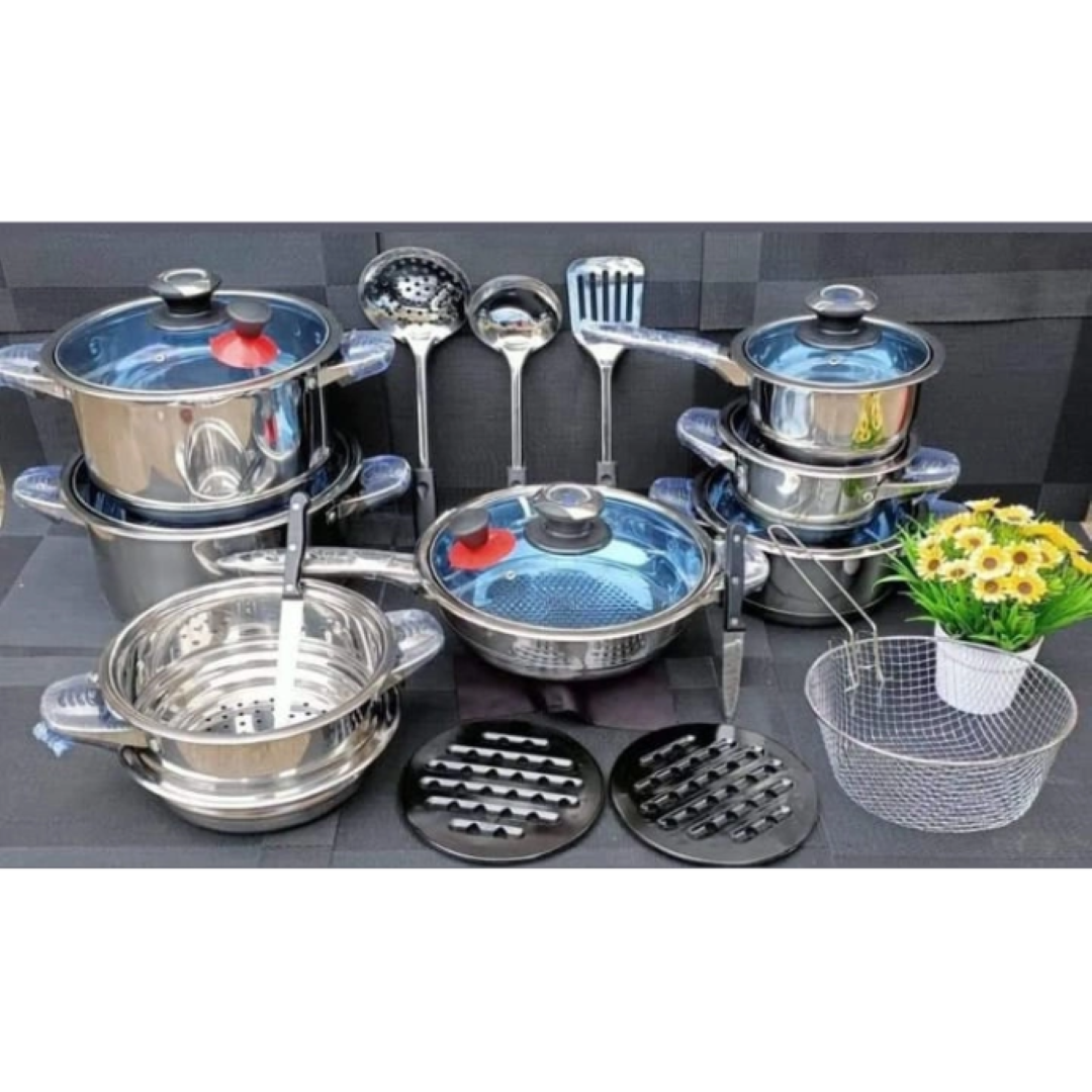 MARWA 30-Piece German Stainless Steel Cookware Set