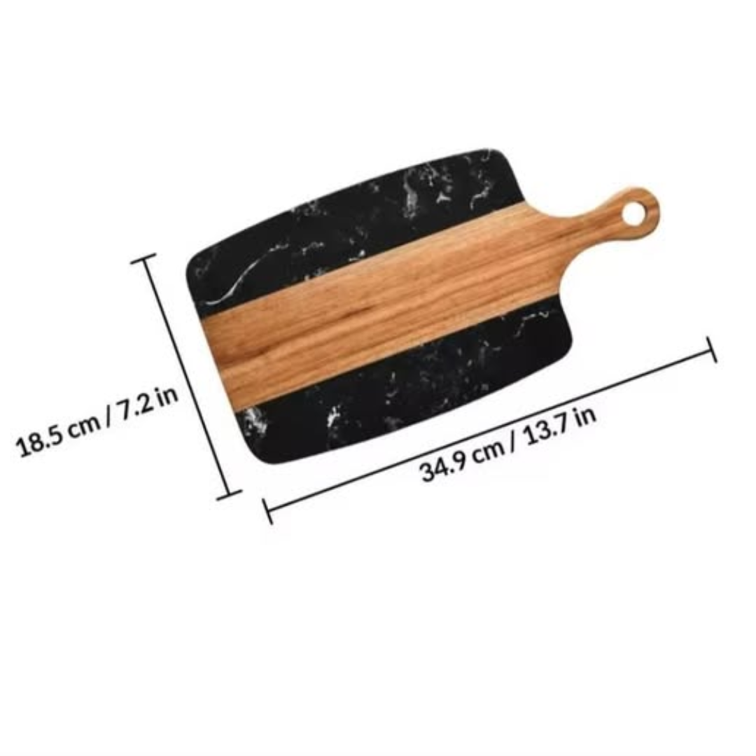 Marble and Acacia Wood Cutting Serving Board