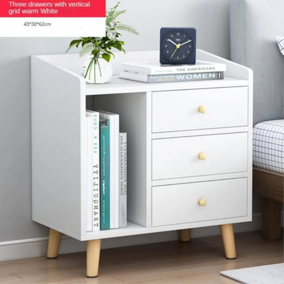 Multifunctional wooden bedside table