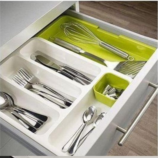 Multipurpose Plastic Cutlery Drawer Organizer