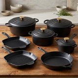 NSFE 11-Piece Enamel Cast Iron Cookware Set