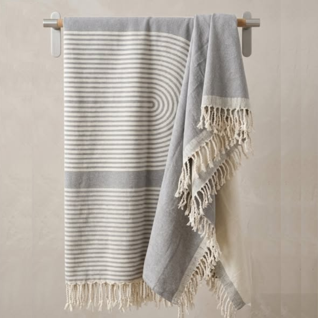 Nordic Cotton Knitted Sofa Cover with Tassels