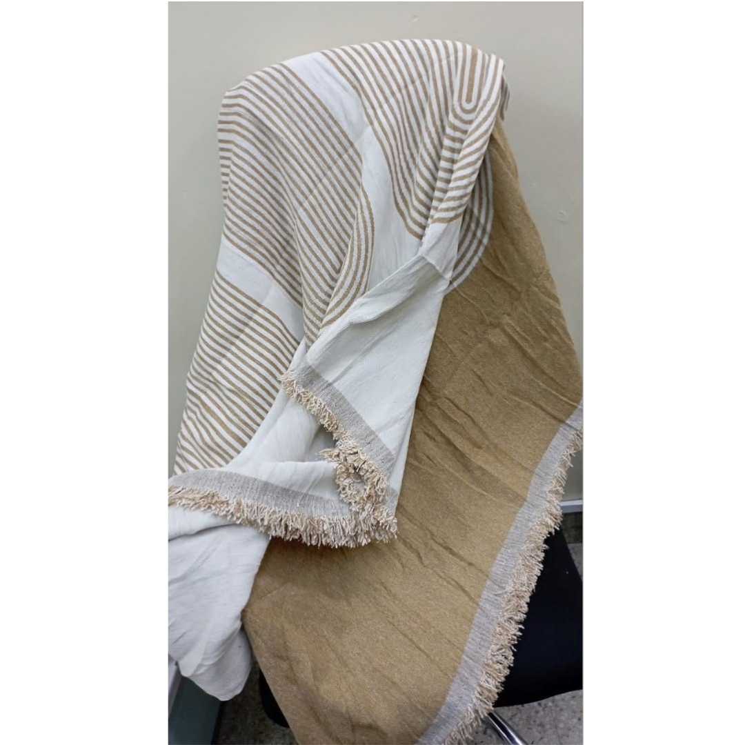 Nordic Cotton Knitted Sofa Cover with Tassels