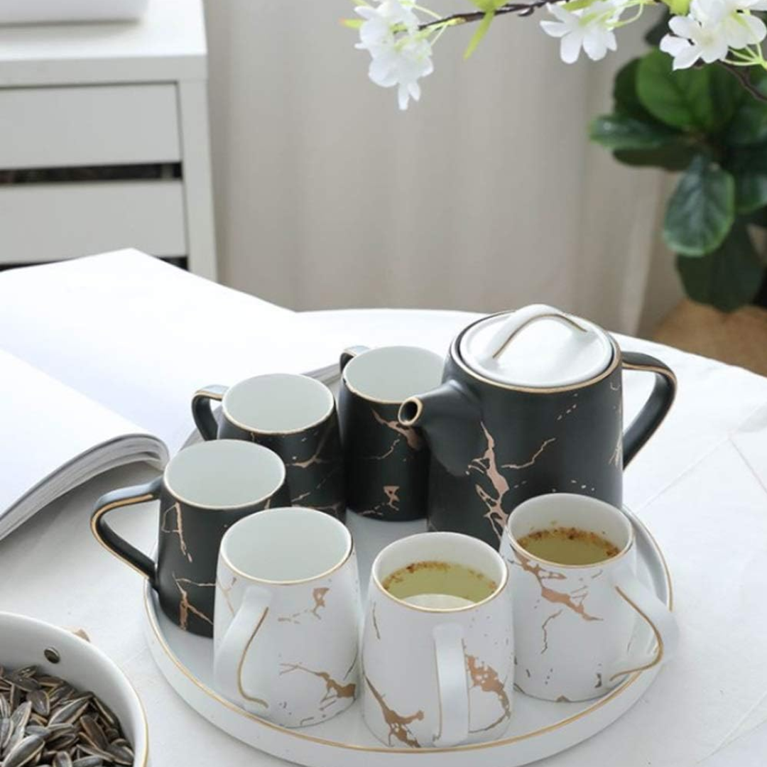 Nordic ceramic tea set with kettle