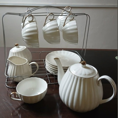 Nordic ceramic tea set with kettle