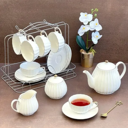 Nordic ceramic tea set with kettle