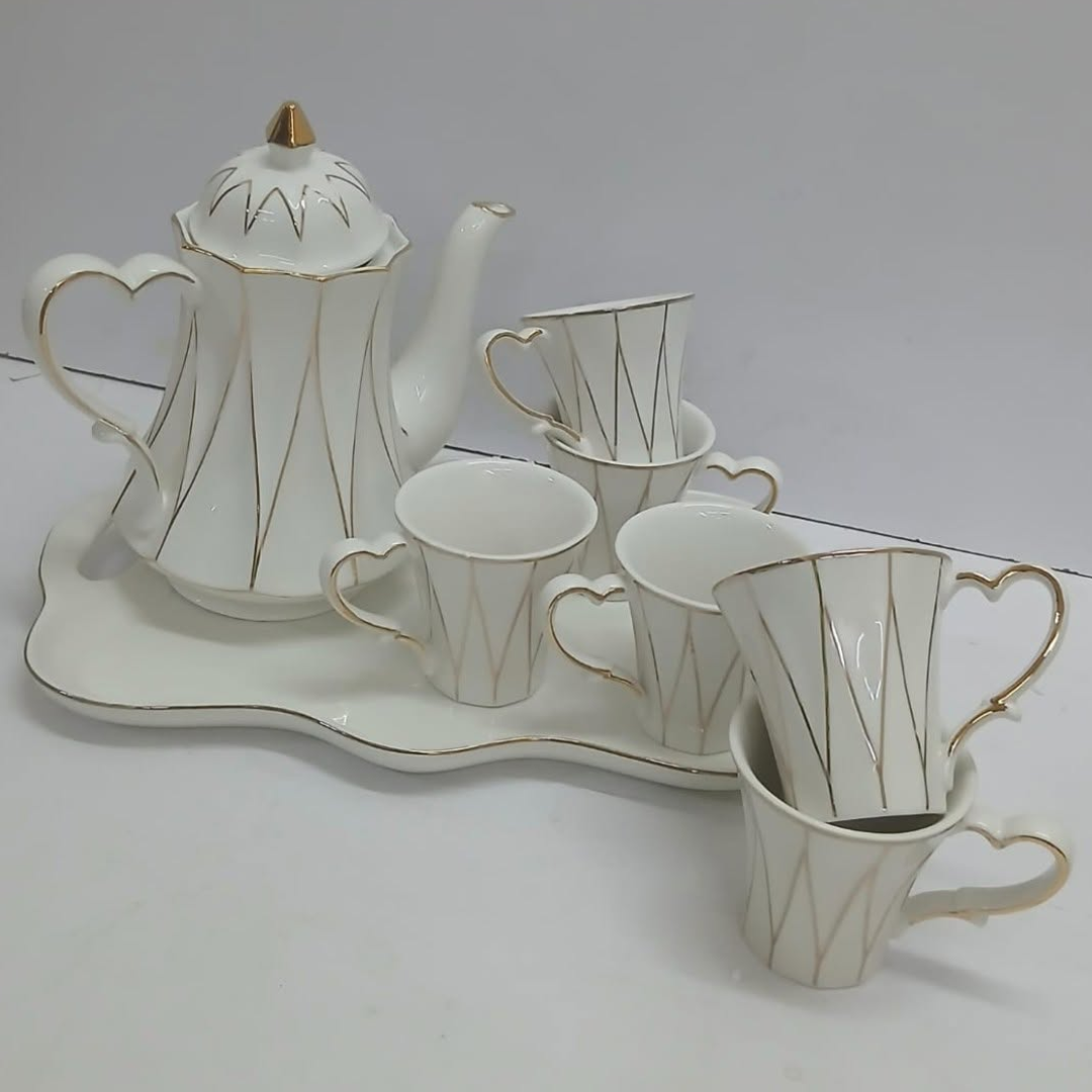 Nordic ceramic tea set with kettle