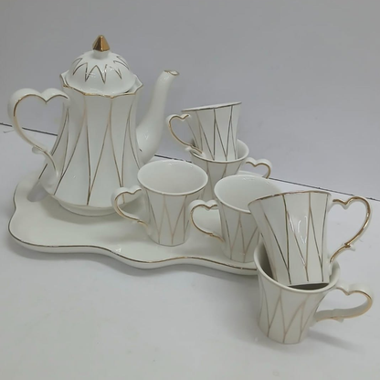 Nordic ceramic tea set with kettle