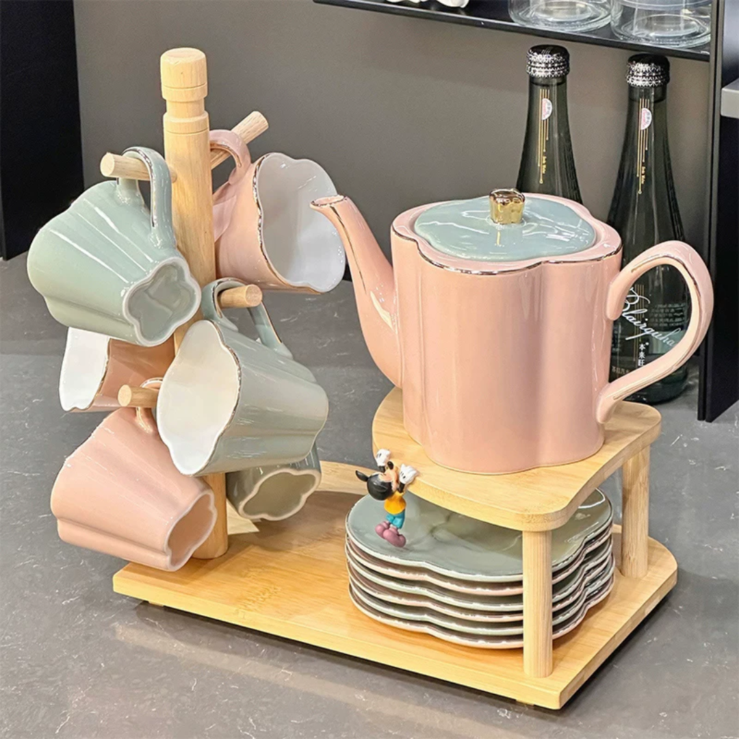 Nordic ceramic tea set with kettle
