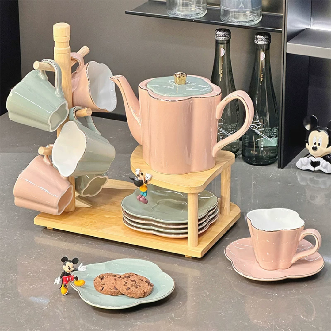 Nordic ceramic tea set with kettle