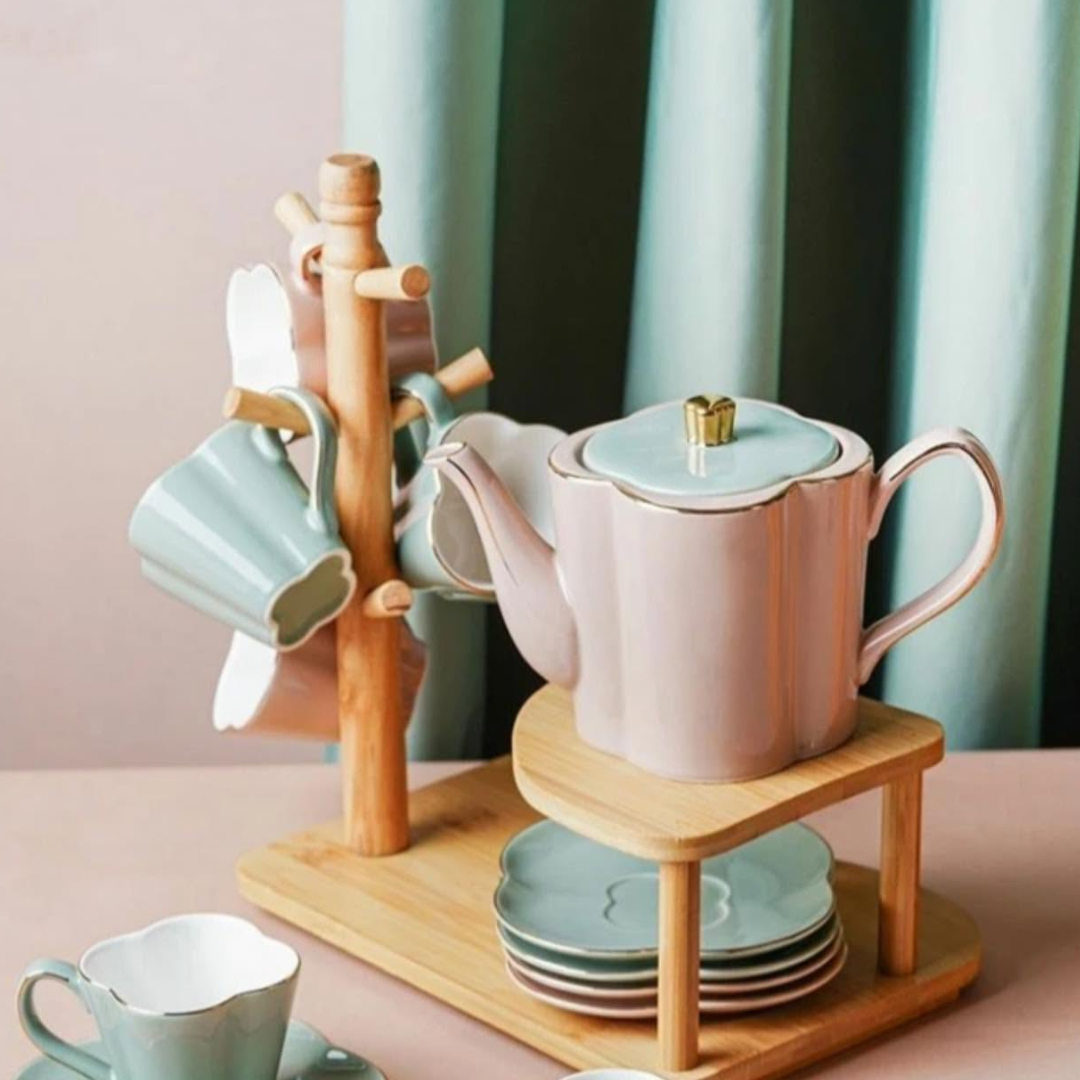 Nordic ceramic tea set with kettle