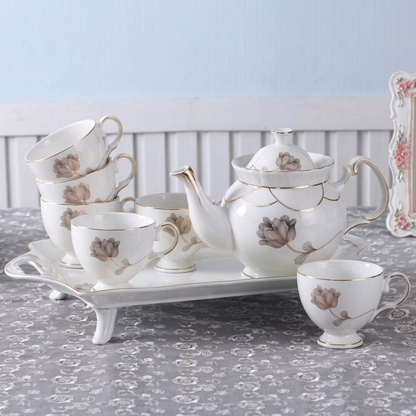 Nordic ceramic tea set with kettle