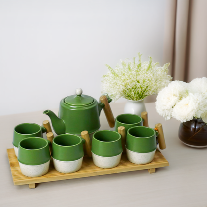 Nordic ceramic tea set with kettle