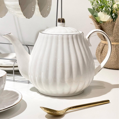 Nordic ceramic tea set with kettle