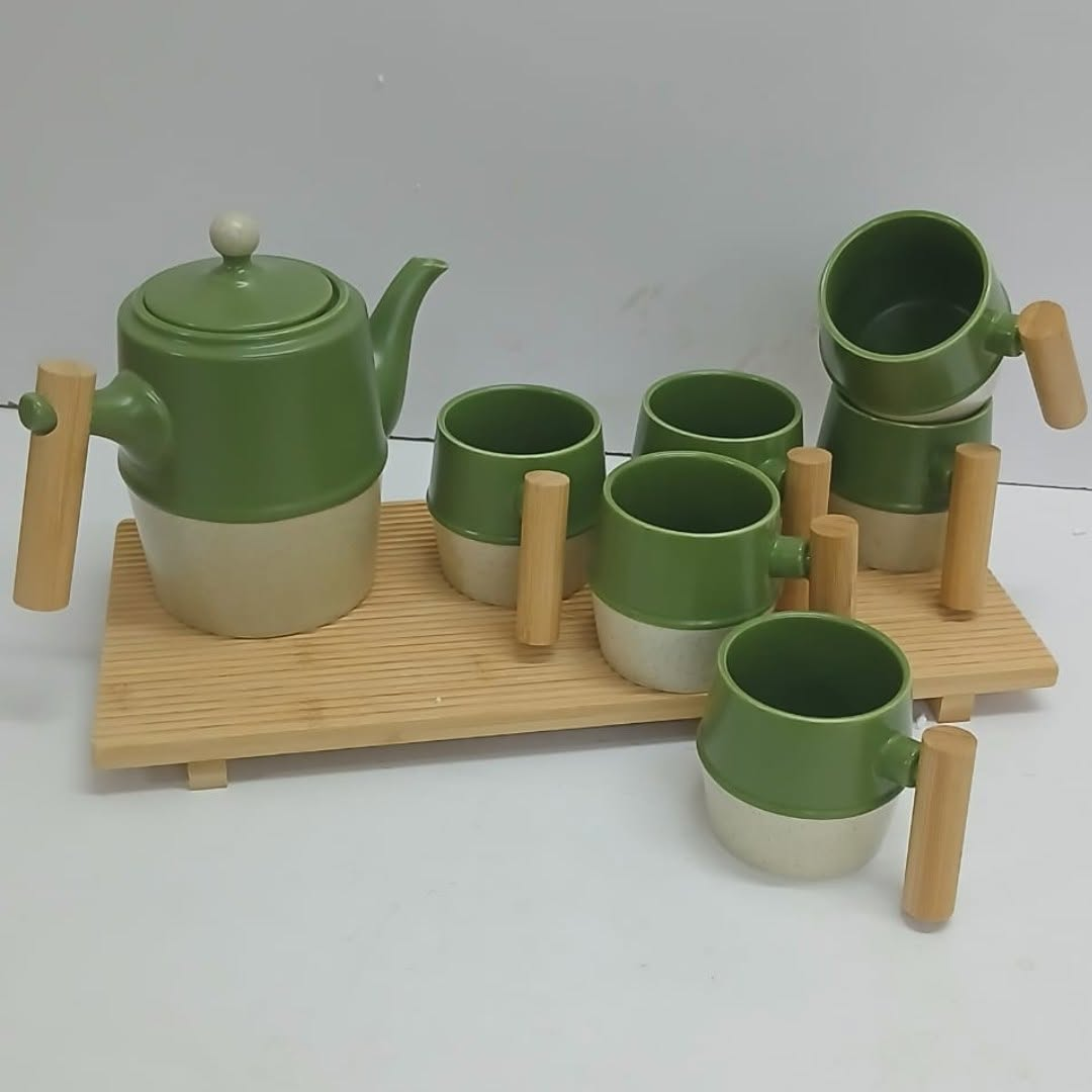 Nordic ceramic tea set with kettle