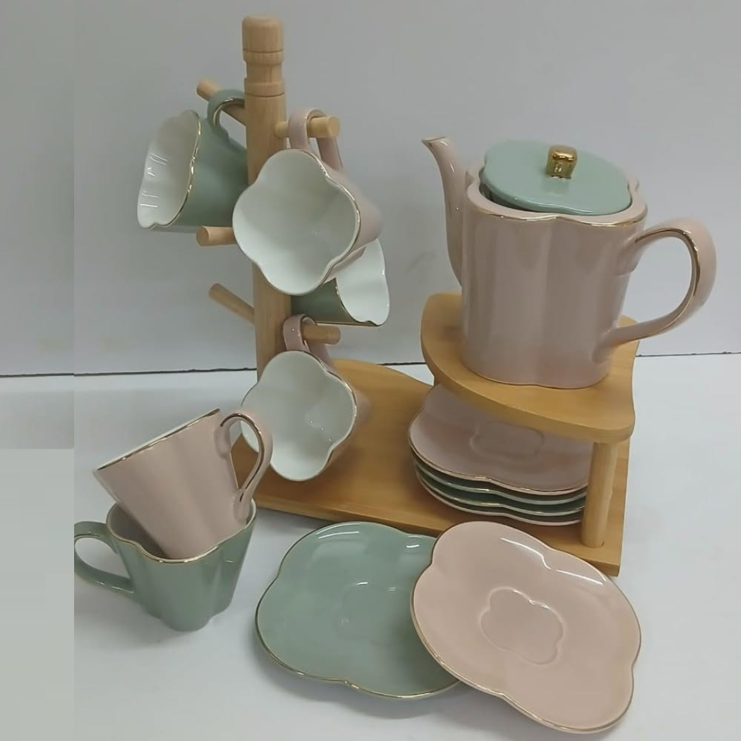 Nordic ceramic tea set with kettle