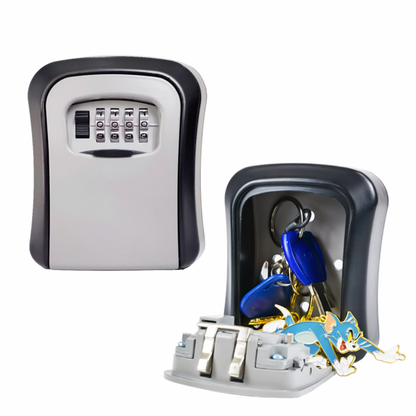 Outdoor wall-mounted key storage lock box