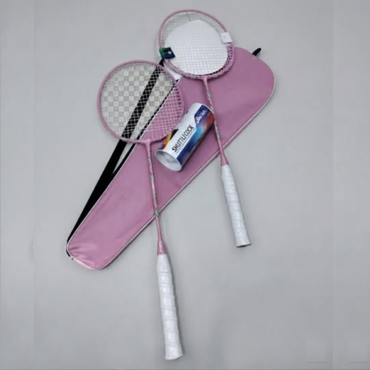 Pink Badminton Racket Set