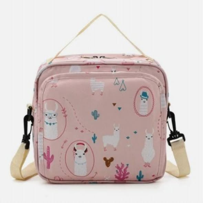 Pink Waterproof baby diaper bag with shoulder strap and changing pad