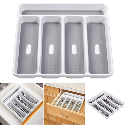 Plastic Non-Expandable Cutlery Drawer Organizer