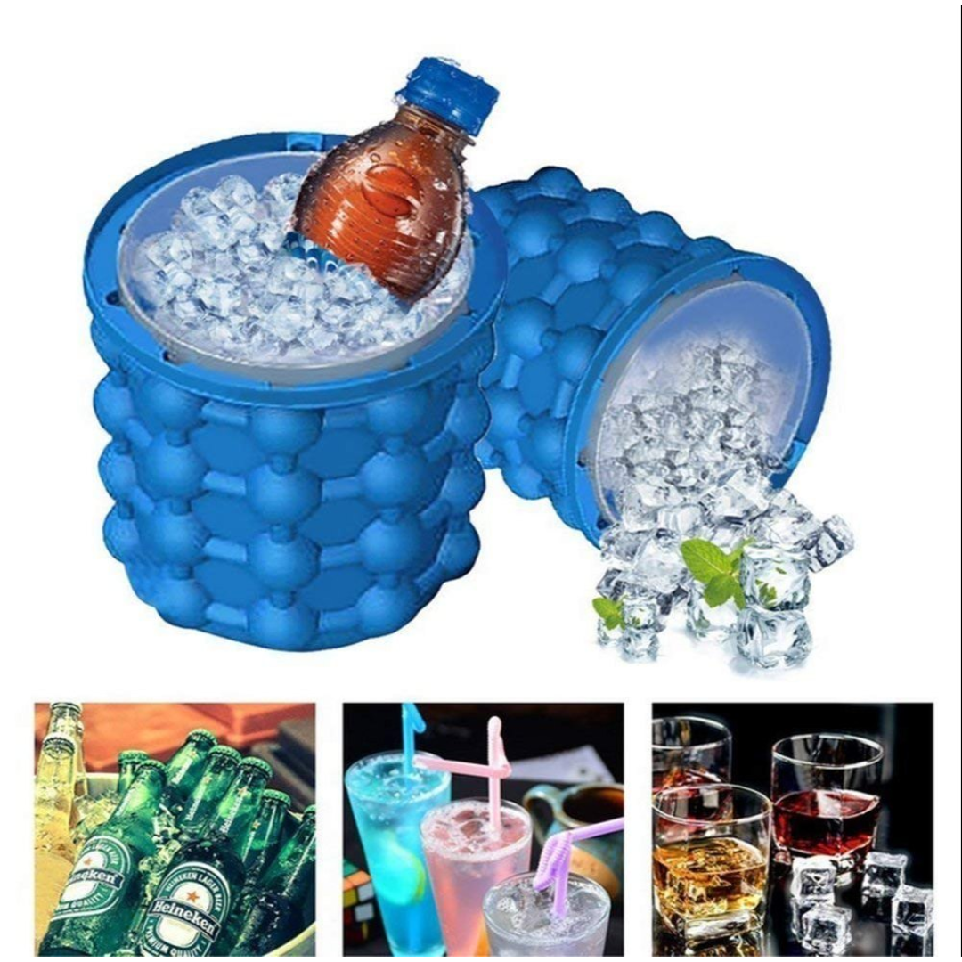 Portable non-leakable ice cube mold