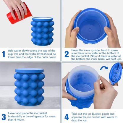 Portable non-leakable ice cube mold
