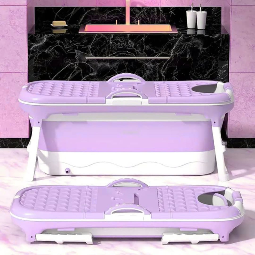 Purple Portable Foldable Bathtub 