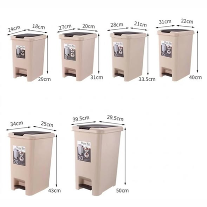 Push Pedal Dustbin capacities