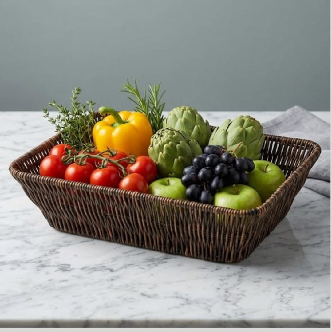 Rectangular Rattan Handmade Baskets