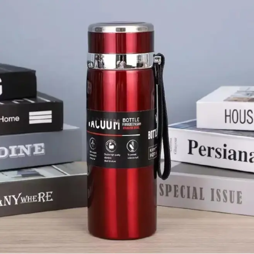 Red Stainless Steel Thermal Vacuum Flask (1L)
