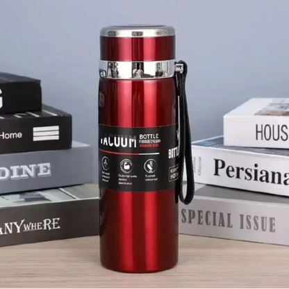 Red Stainless Steel Thermal Vacuum Flask (1L)