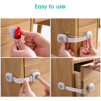 Safety cabinet child locks and latches