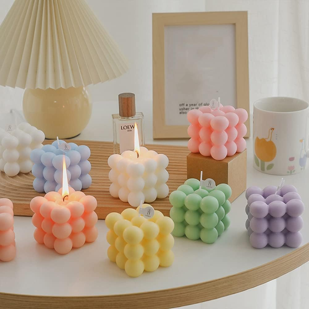 Scented rubik's cube candles