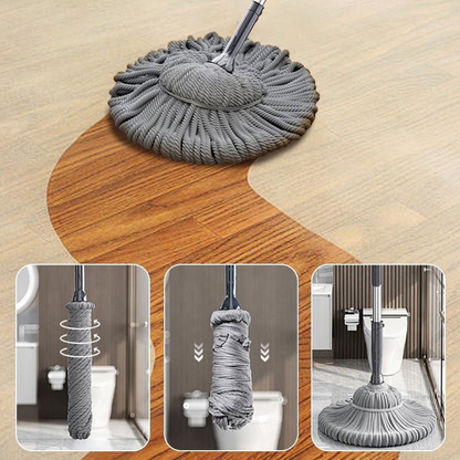 Self-wringing microfiber twist mop
