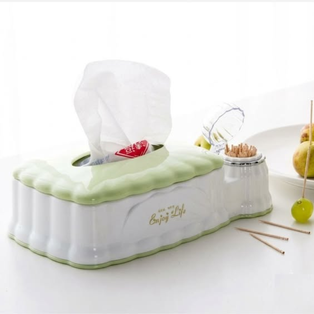 Serviette Holder with Toothpick Dispenser