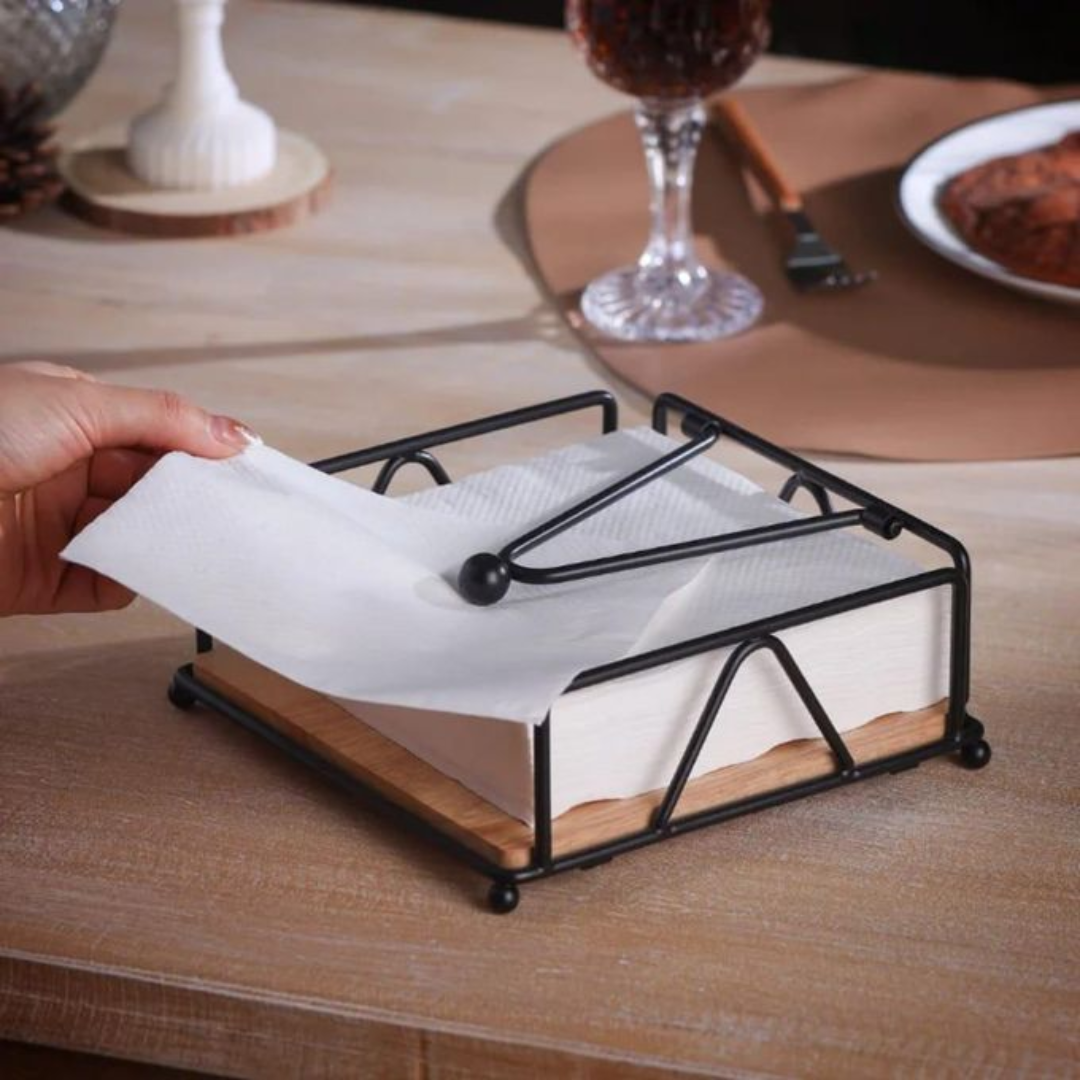 Square design napkin holder