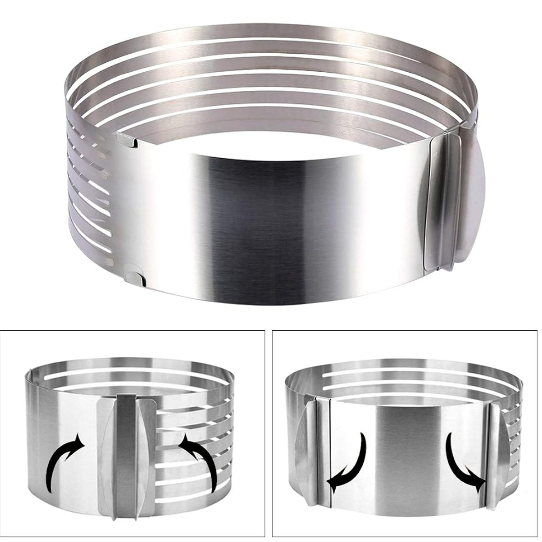 Stainless Steel Expandable Cake Slicer (Layer Slicing Ring)