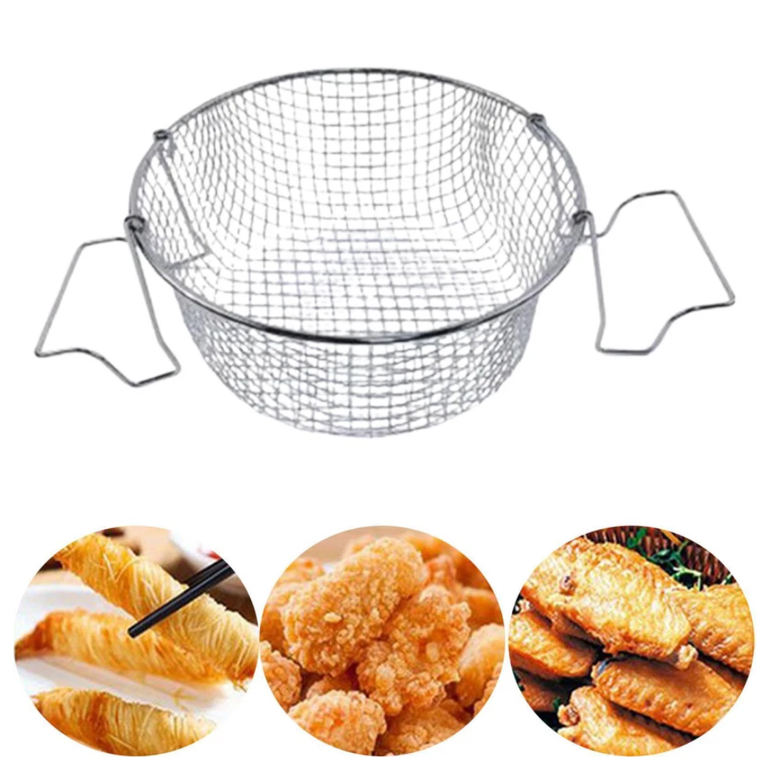 Stainless steel deep frying basket sieve